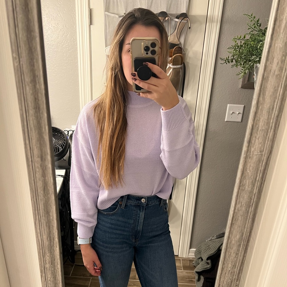 Cropped light weight sweater